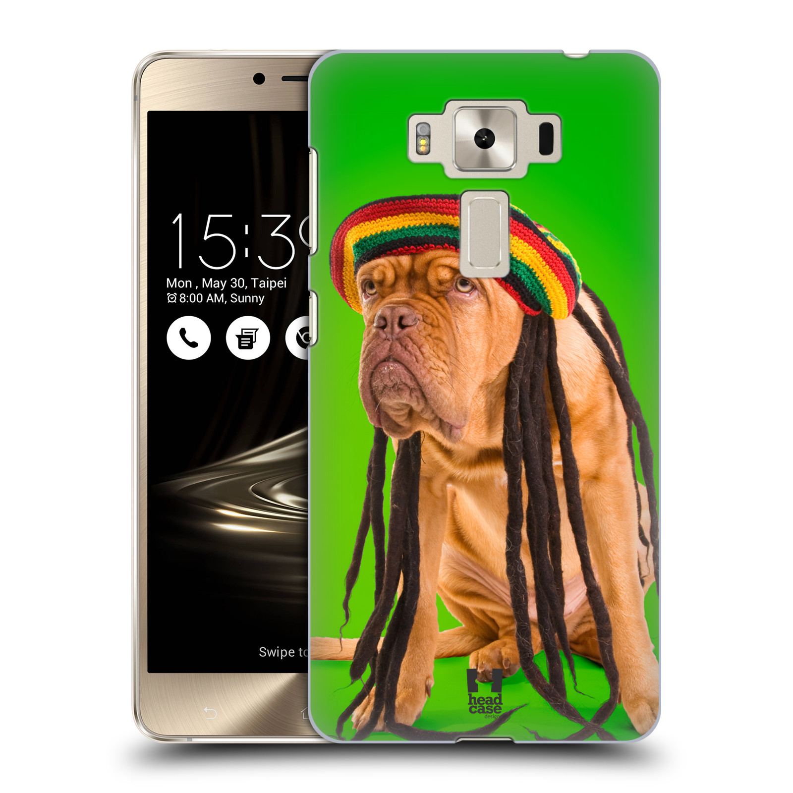 HEAD CASE plastový obal na mobil Asus Zenfone 3 DELUXE ZS550KL vzor Legrační zvířátka pejsek dredy Rastafarián