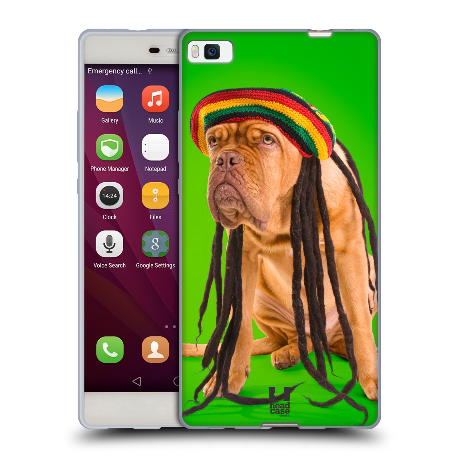 HEAD CASE silikonový obal na mobil Huawei P8 Legrační zvířátka pejsek rastafarian