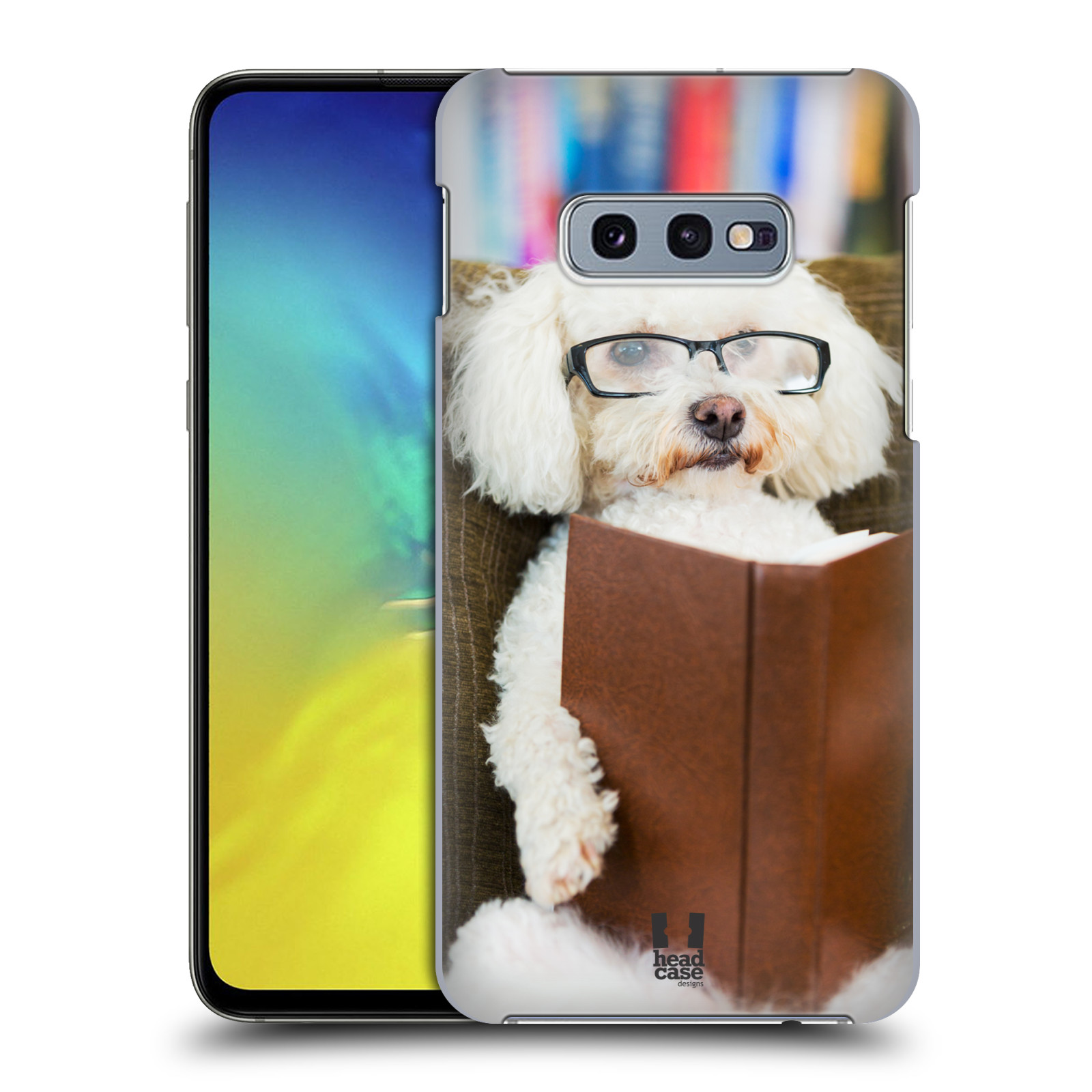 Pouzdro na mobil Samsung Galaxy S10e - HEAD CASE - vzor Legrační zvířátka pejsek čtenář