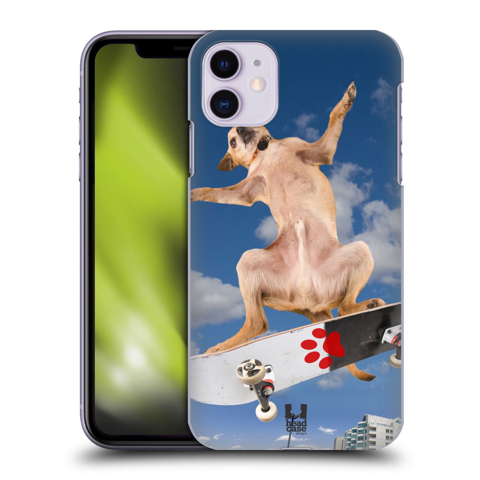 Pouzdro na mobil Apple Iphone 11 - HEAD CASE - vzor Legrační zvířátka pejsek skateboard
