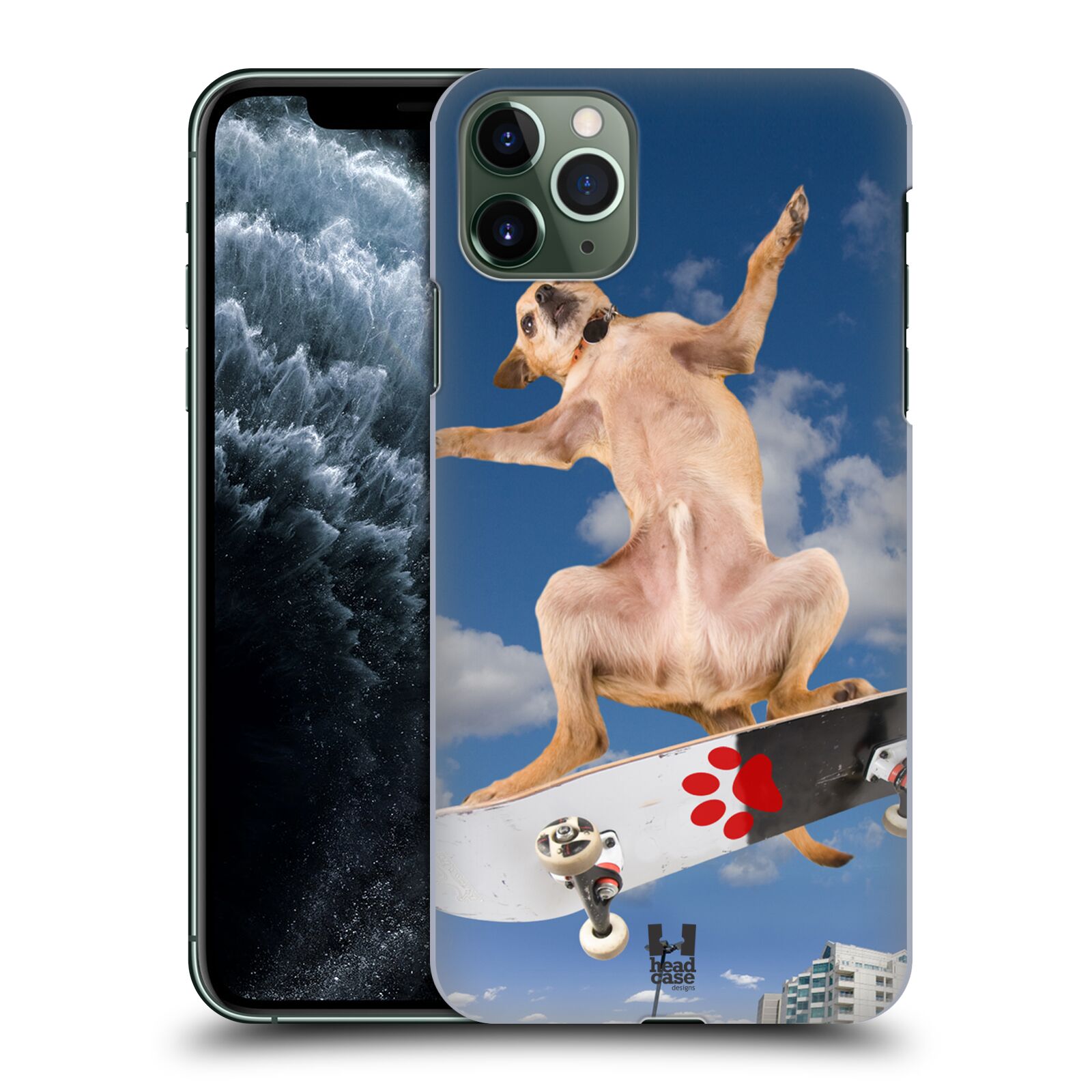 Pouzdro na mobil Apple Iphone 11 PRO MAX - HEAD CASE - vzor Legrační zvířátka pejsek skateboard