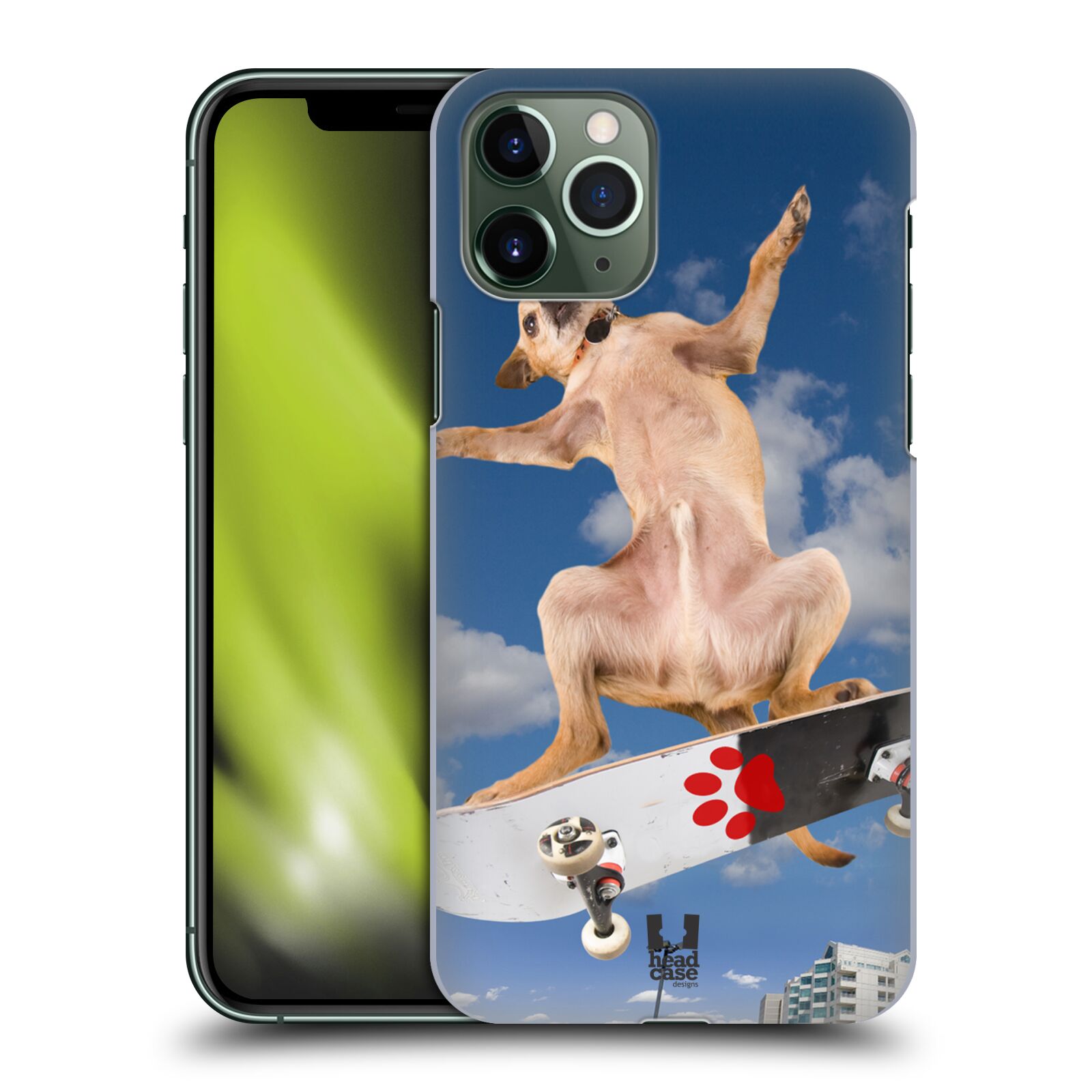 Pouzdro na mobil Apple Iphone 11 PRO - HEAD CASE - vzor Legrační zvířátka pejsek skateboard