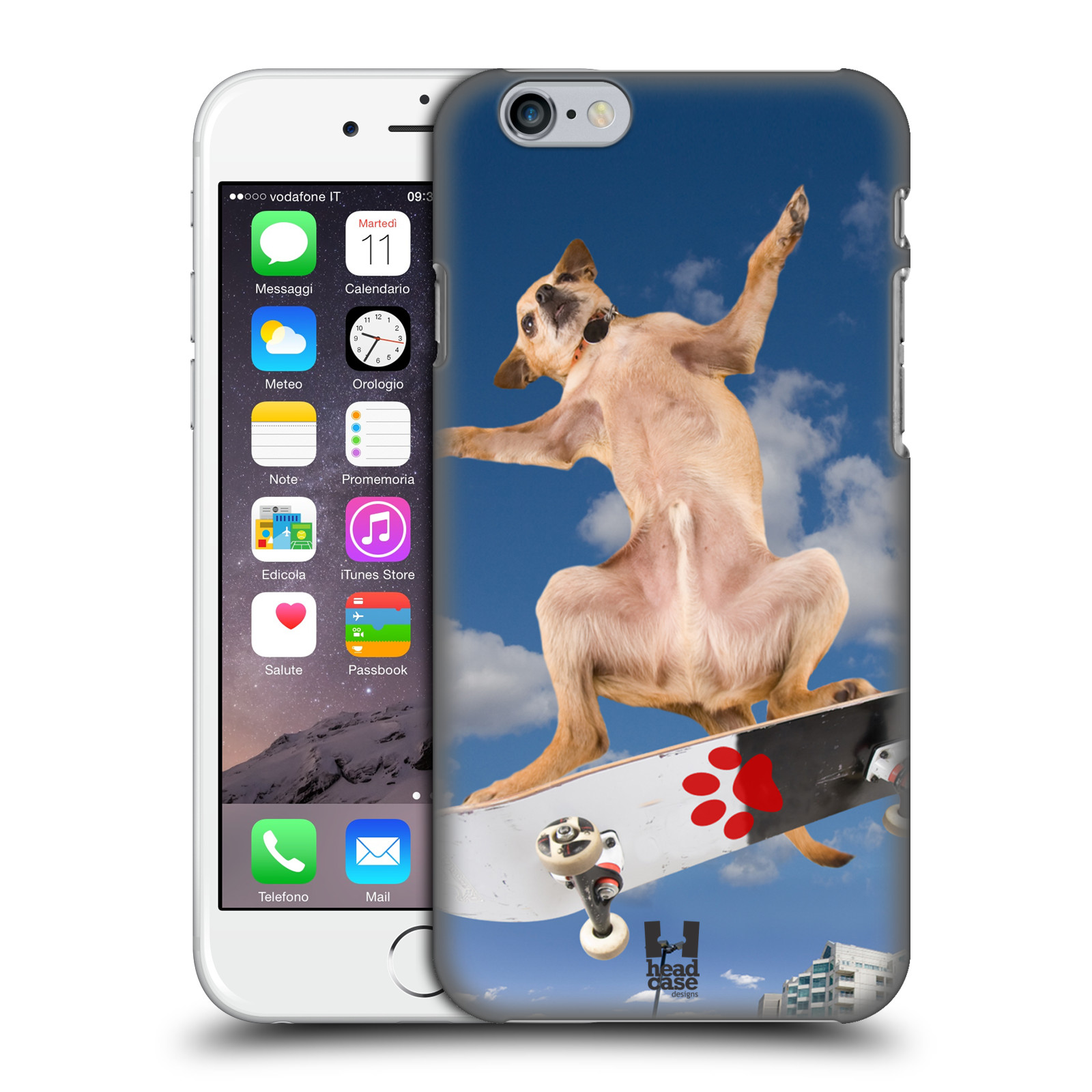 Plastové pouzdro pro mobil Apple Iphone 6/6S vzor Legrační zvířátka pejsek skateboard