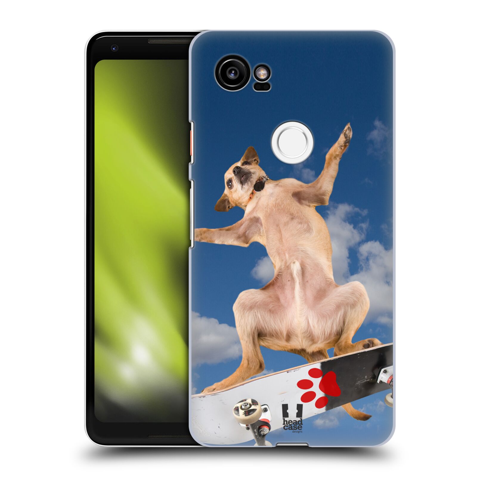 HEAD CASE plastový obal na mobil Google Pixel 2 XL vzor Legrační zvířátka pejsek skateboard