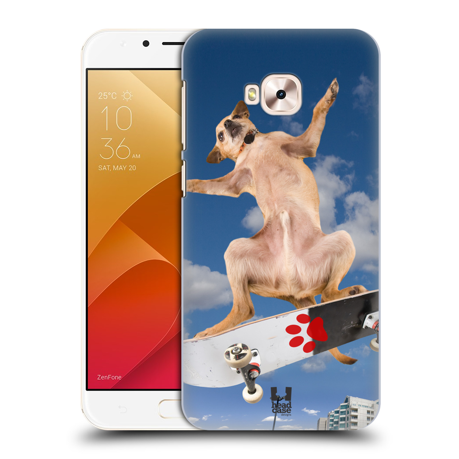 HEAD CASE plastový obal na mobil Asus Zenfone 4 Selfie Pro ZD552KL vzor Legrační zvířátka pejsek skateboard