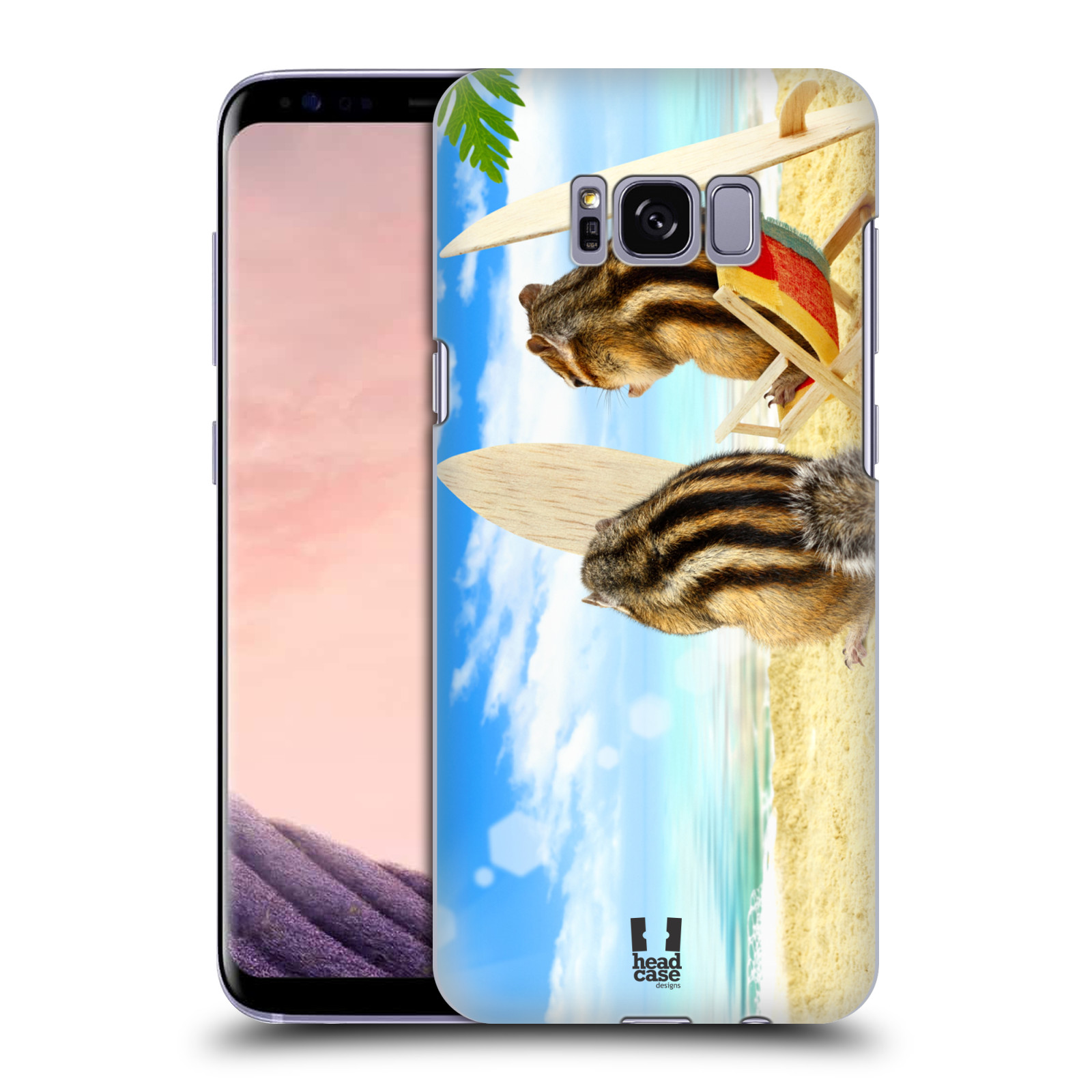 HEAD CASE plastový obal na mobil Samsung Galaxy S8 vzor Legrační zvířátka veverky surfaři u moře