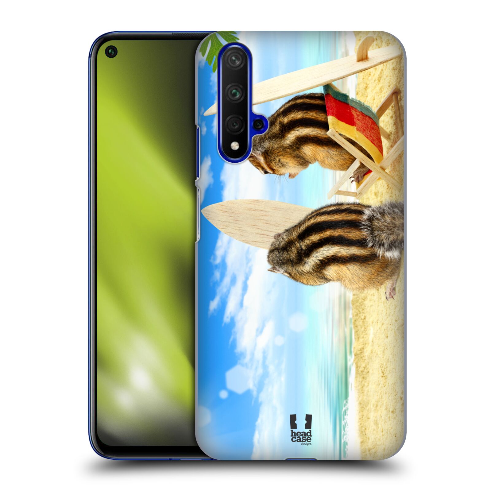Pouzdro na mobil Honor 20 - HEAD CASE - vzor Legrační zvířátka veverky surfaři u moře