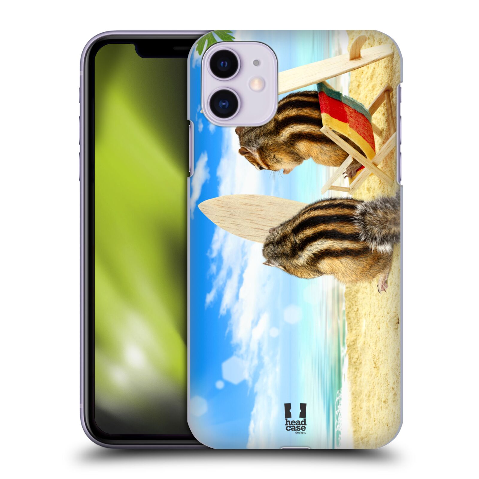 Pouzdro na mobil Apple Iphone 11 - HEAD CASE - vzor Legrační zvířátka veverky surfaři u moře