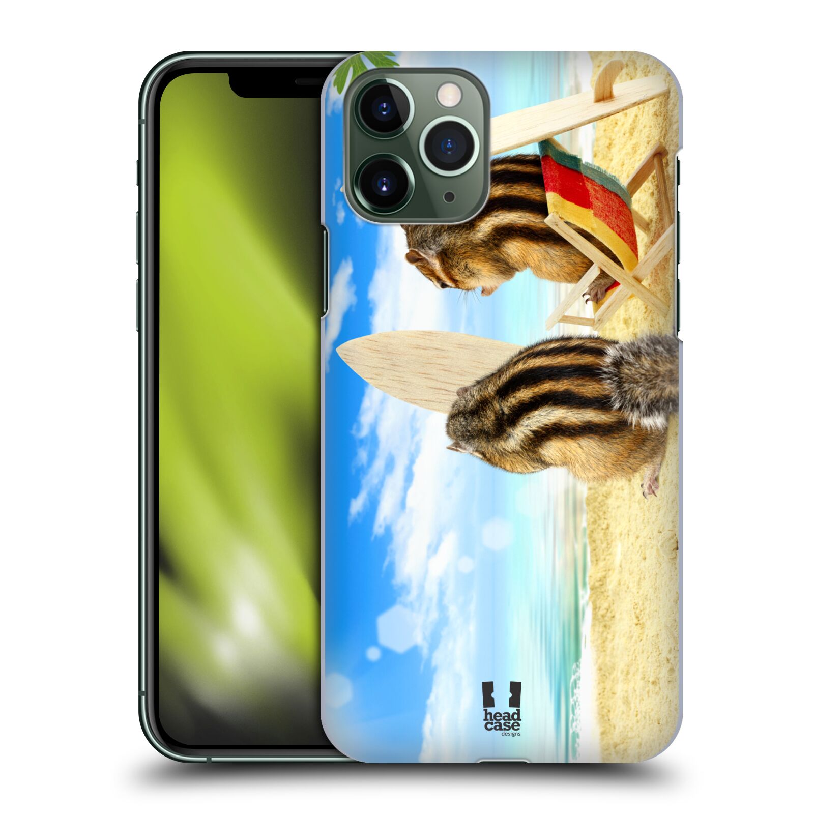 Pouzdro na mobil Apple Iphone 11 PRO - HEAD CASE - vzor Legrační zvířátka veverky surfaři u moře