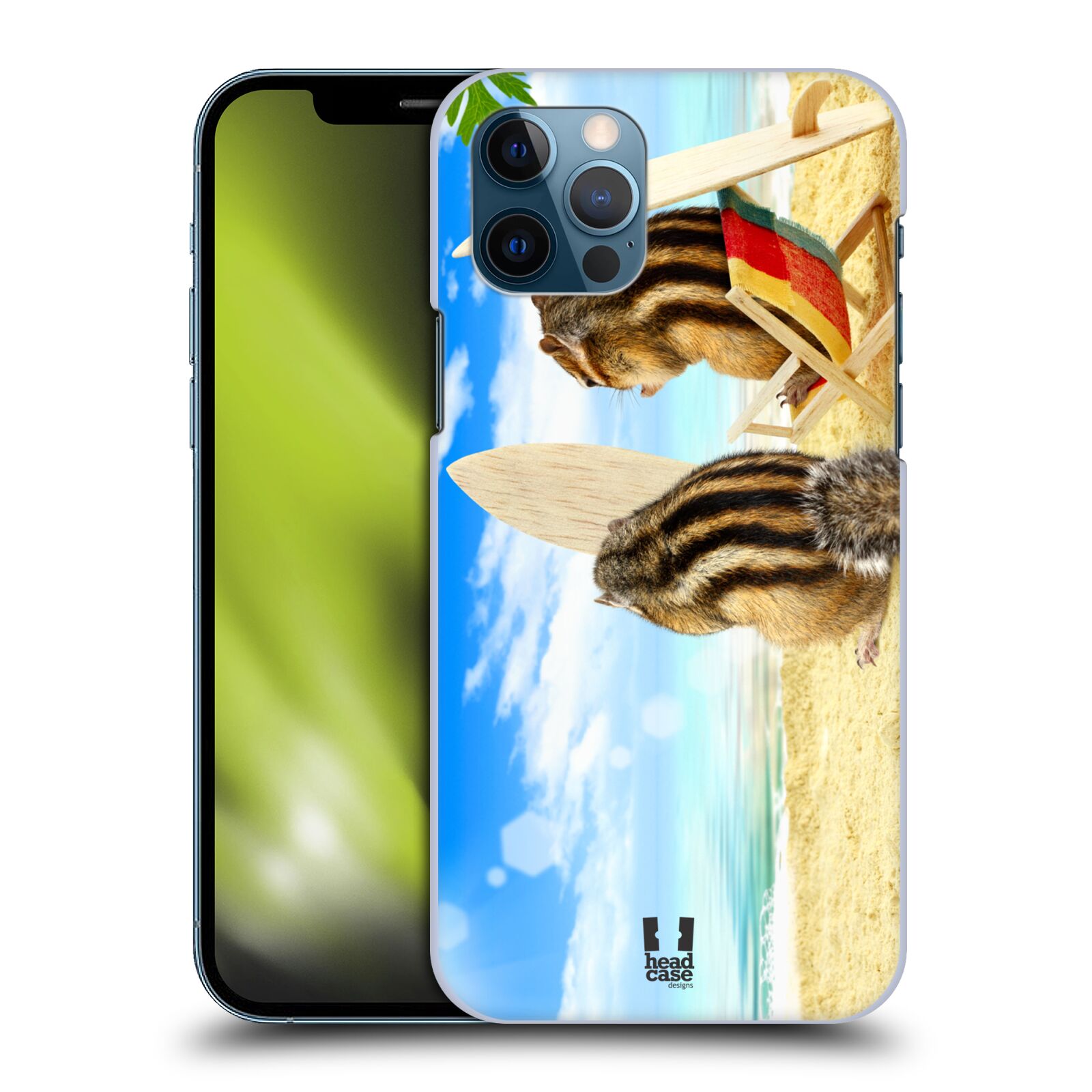 HEAD CASE plastový obal na mobil Apple Iphone 12 / Iphone 12 PRO vzor Legrační zvířátka veverky surfaři u moře