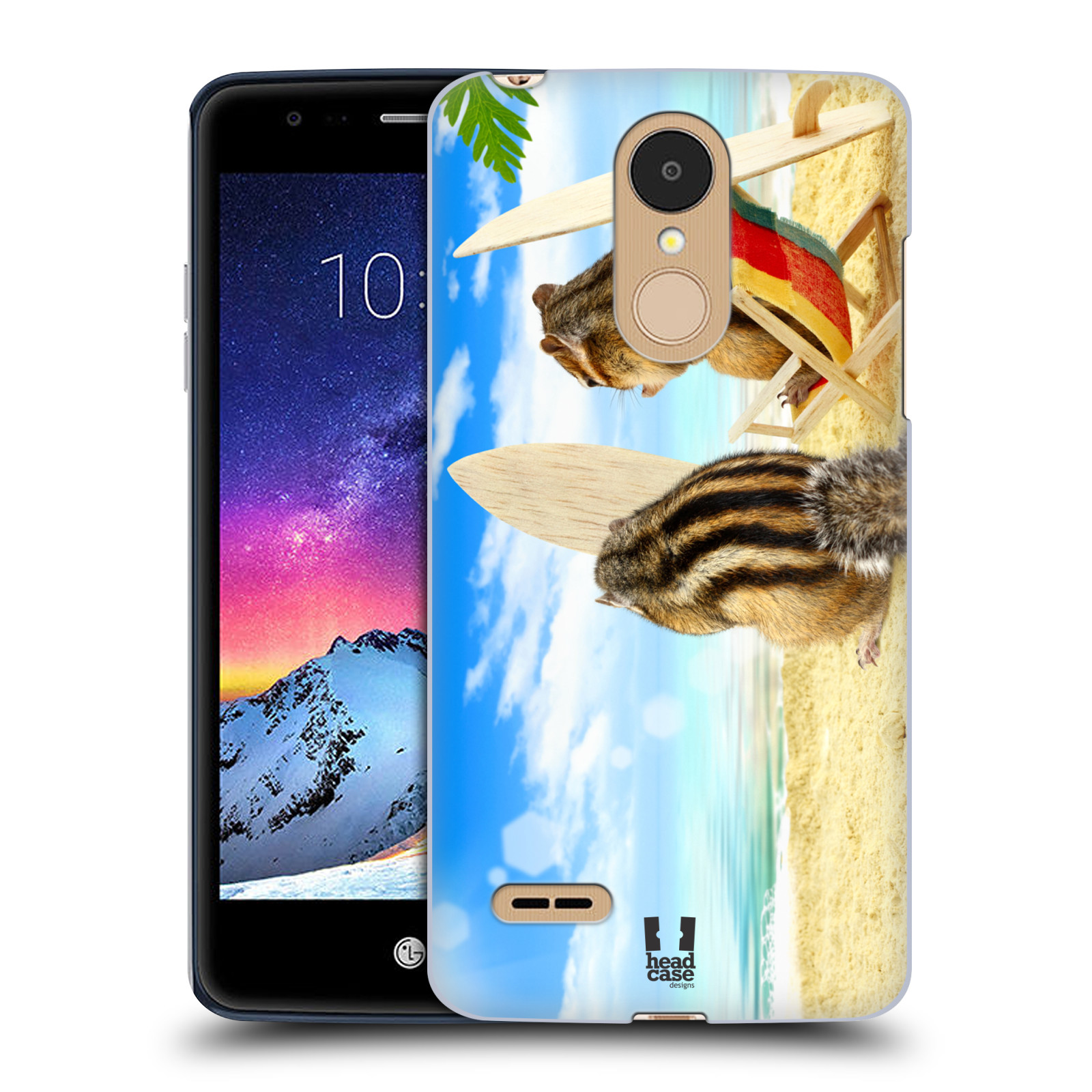 HEAD CASE plastový obal na mobil LG K9 / K8 2018 vzor Legrační zvířátka veverky surfaři u moře