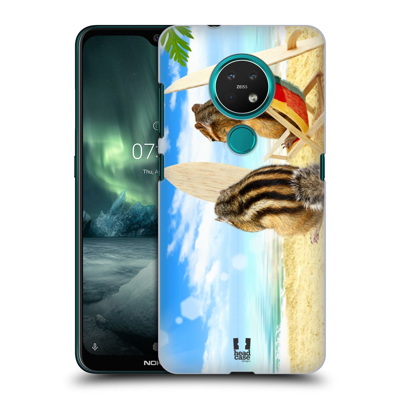 Pouzdro na mobil NOKIA 7.2 - HEAD CASE - vzor Legrační zvířátka veverky surfaři u moře