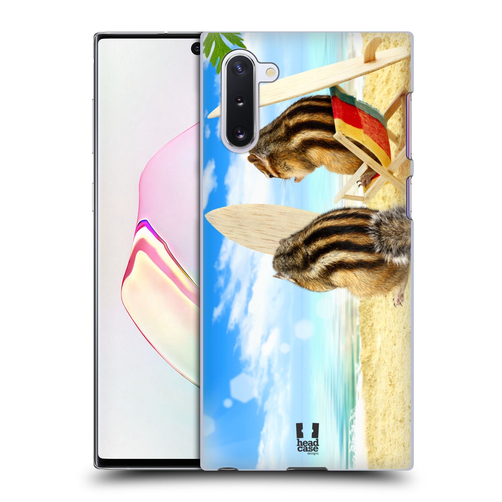 Pouzdro na mobil Samsung Galaxy Note 10 - HEAD CASE - vzor Legrační zvířátka veverky surfaři u moře
