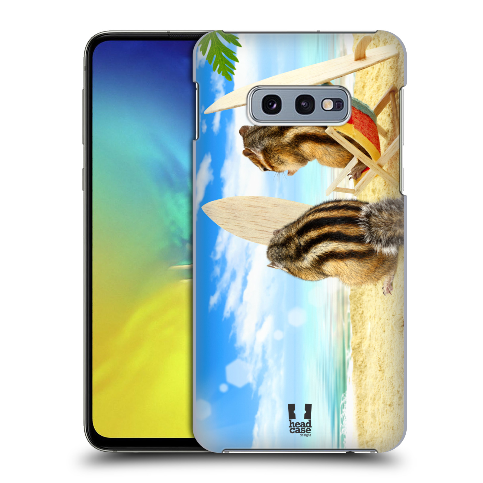 Pouzdro na mobil Samsung Galaxy S10e - HEAD CASE - vzor Legrační zvířátka veverky surfaři u moře