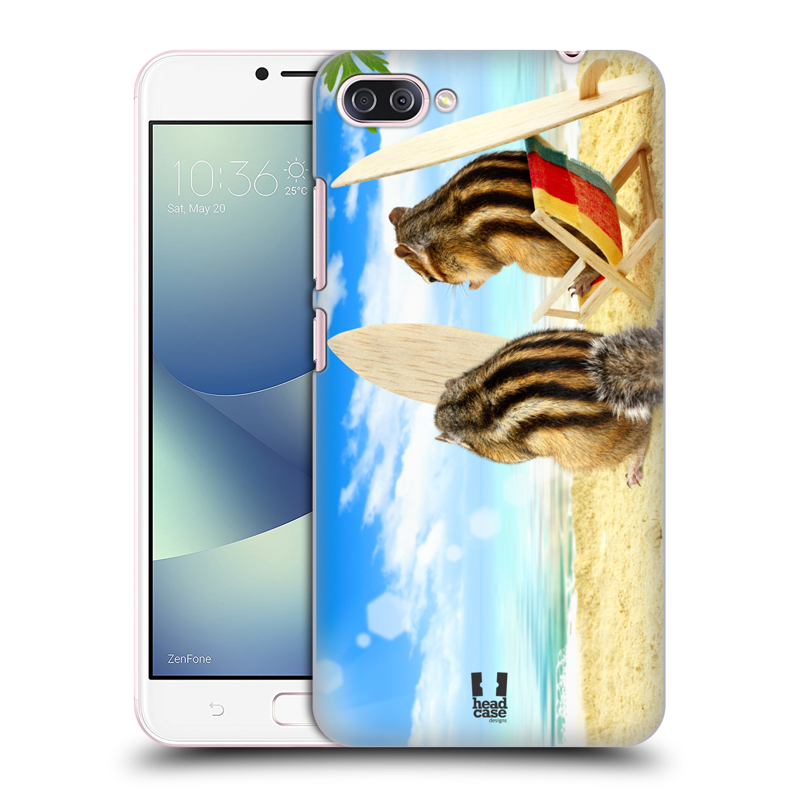 HEAD CASE plastový obal na mobil Asus Zenfone 4 MAX ZC554KL vzor Legrační zvířátka veverky surfaři u moře