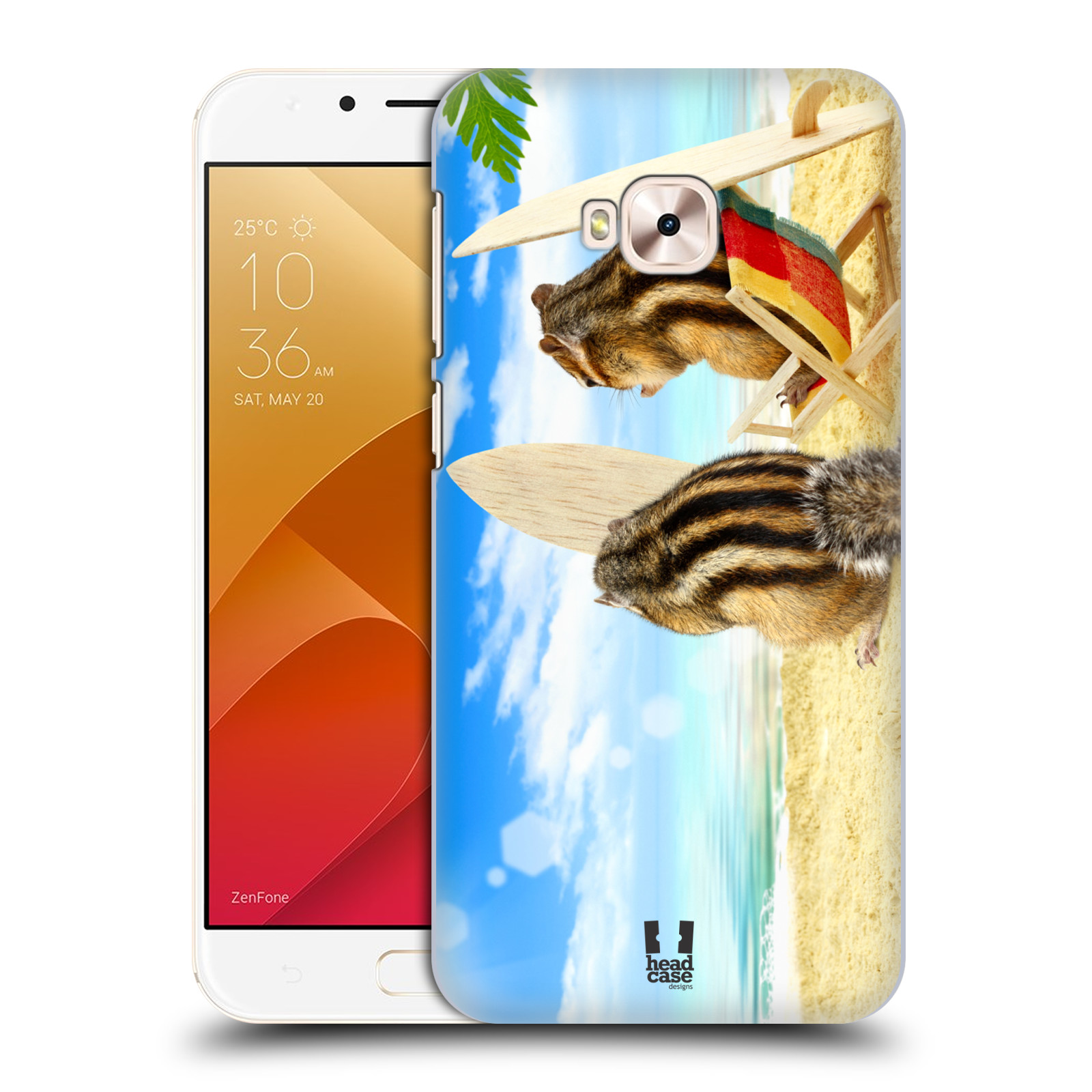 HEAD CASE plastový obal na mobil Asus Zenfone 4 Selfie Pro ZD552KL vzor Legrační zvířátka veverky surfaři u moře