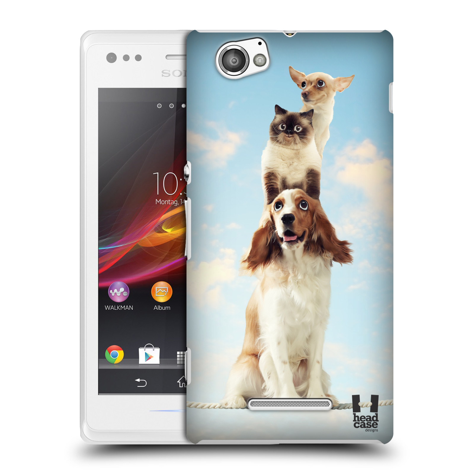 HEAD CASE plastový obal na mobil Sony Xperia M vzor Legrační zvířátka zvířecí totem