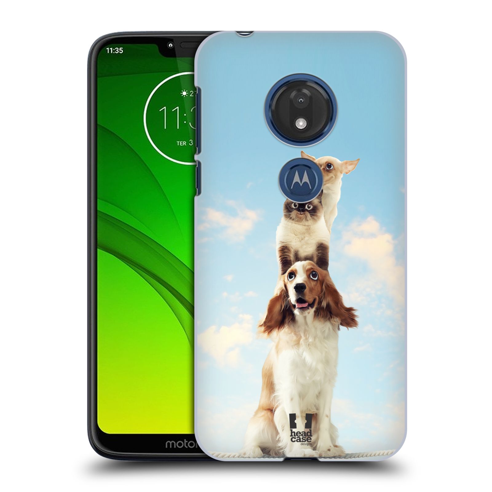 Pouzdro na mobil Motorola Moto G7 Play vzor Legrační zvířátka zvířecí totem