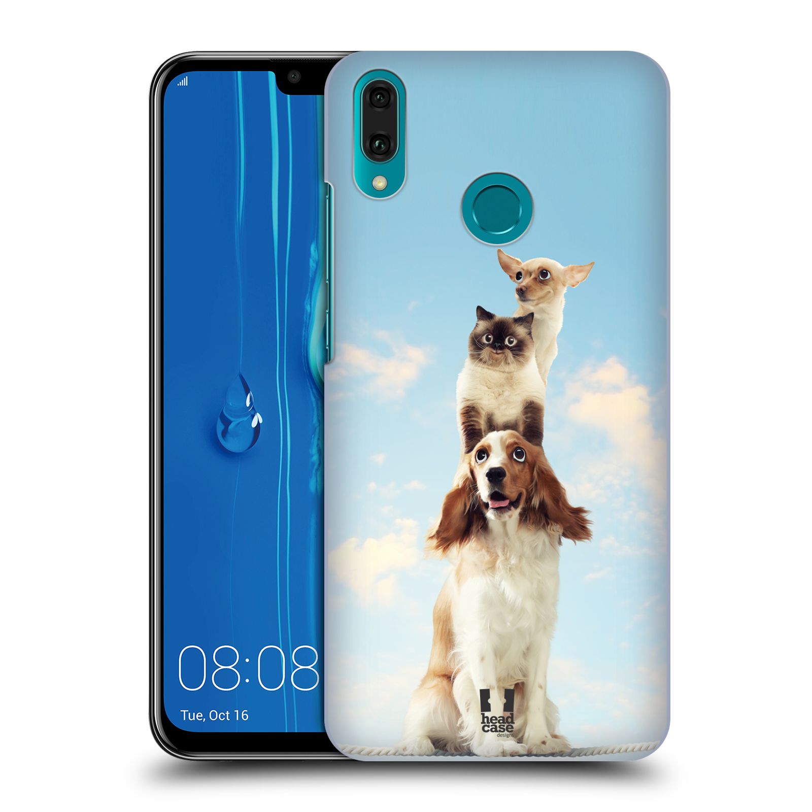 Pouzdro na mobil Huawei Y9 2019 - HEAD CASE - vzor Legrační zvířátka zvířecí totem
