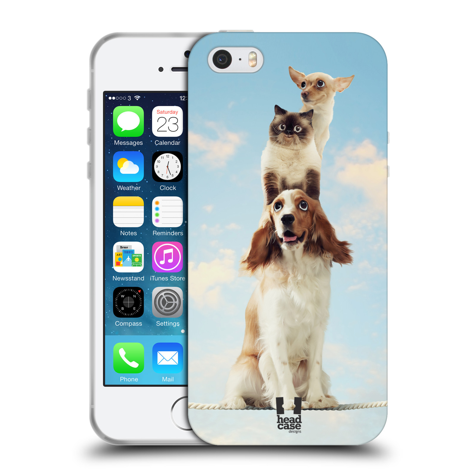 HEAD CASE silikonový obal na mobil Apple Iphone 5/5S vzor Legrační zvířátka zvířecí totem