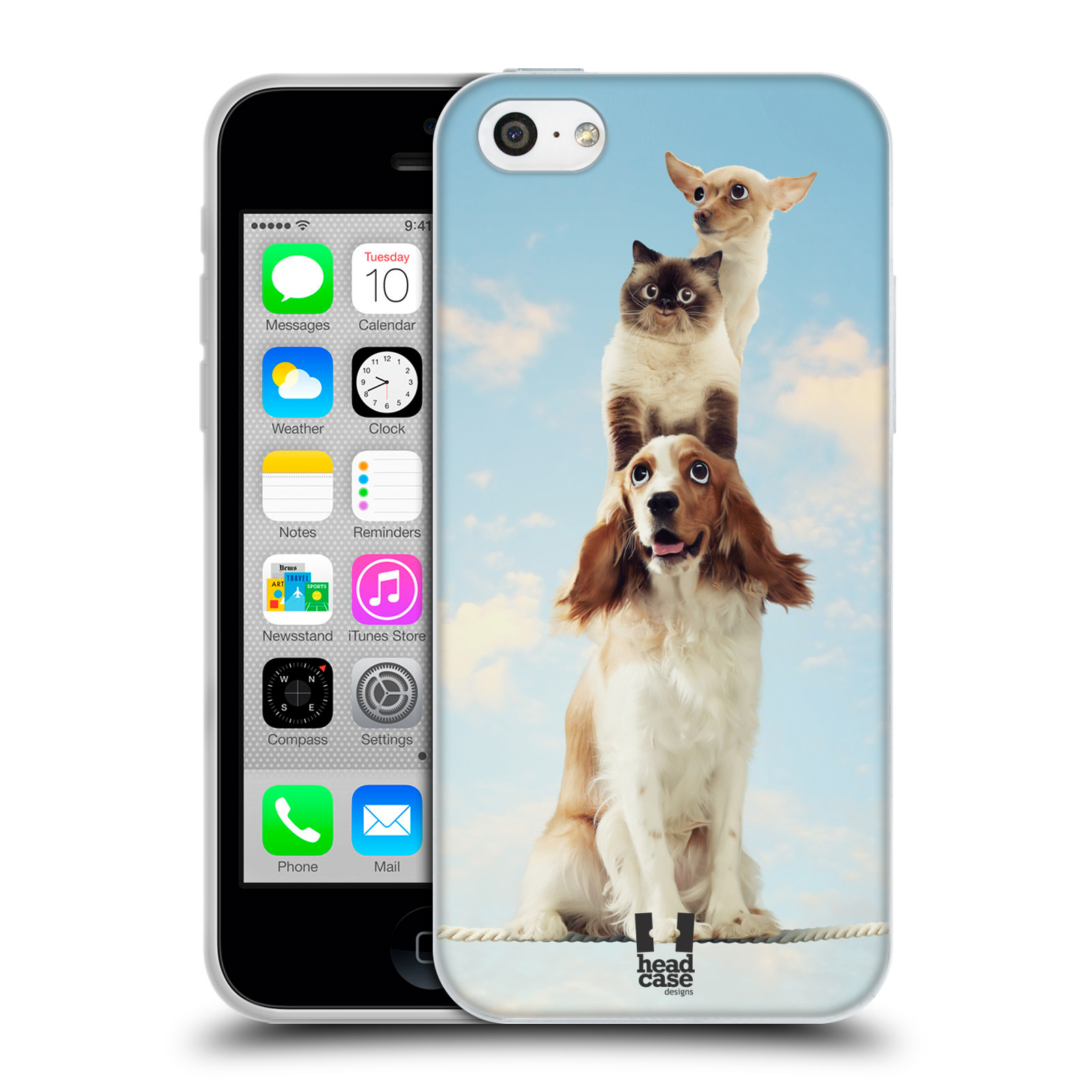 HEAD CASE silikonový obal na mobil Apple Iphone 5C vzor Legrační zvířátka zvířecí totem