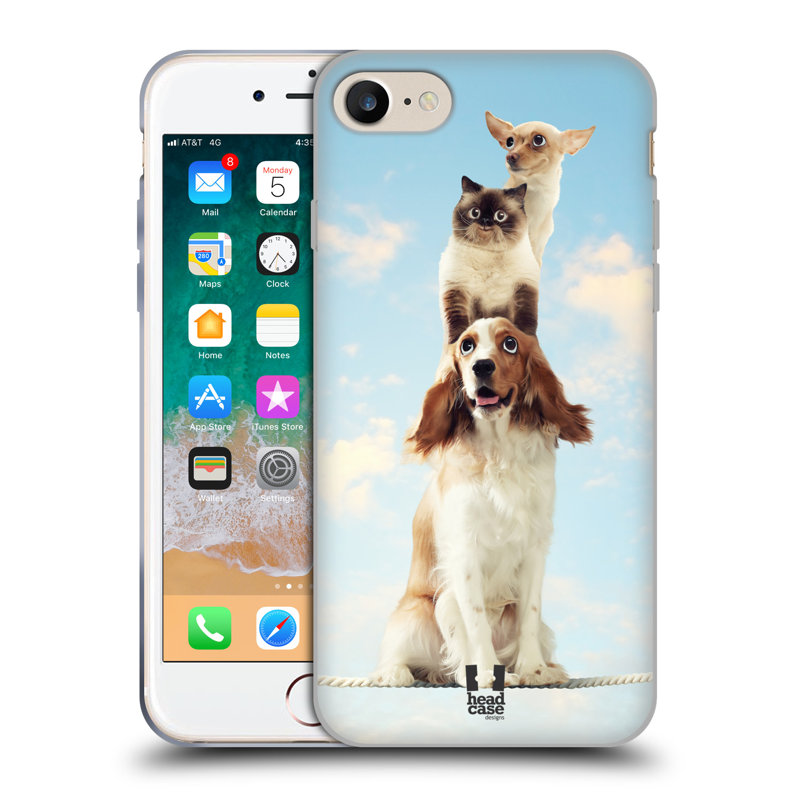 HEAD CASE silikonový obal na mobil Apple Iphone 8 vzor Legrační zvířátka zvířecí totem