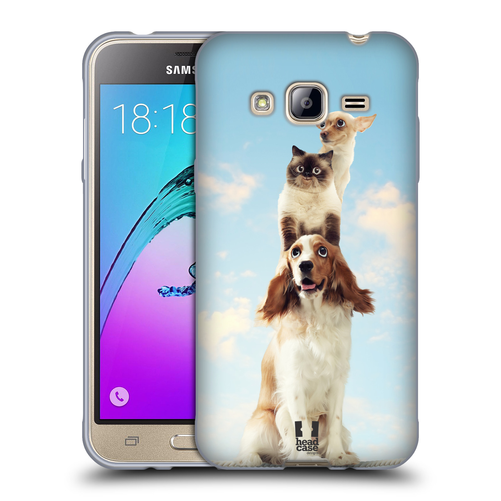 HEAD CASE silikonový obal na mobil Samsung Galaxy J3, J3 2016 vzor Legrační zvířátka zvířecí totem