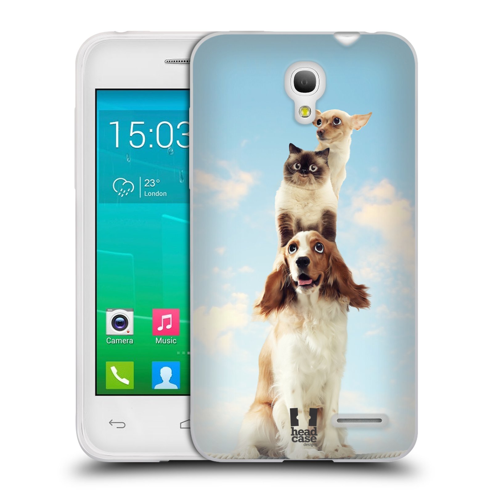 HEAD CASE silikonový obal na mobil Alcatel POP S3 OT-5050Y vzor Legrační zvířátka zvířecí totem