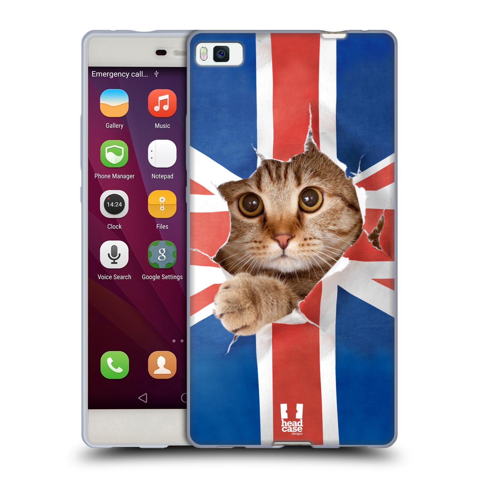 HEAD CASE silikonový obal na mobil Huawei P8 Legrační zvířátka Britská kočička
