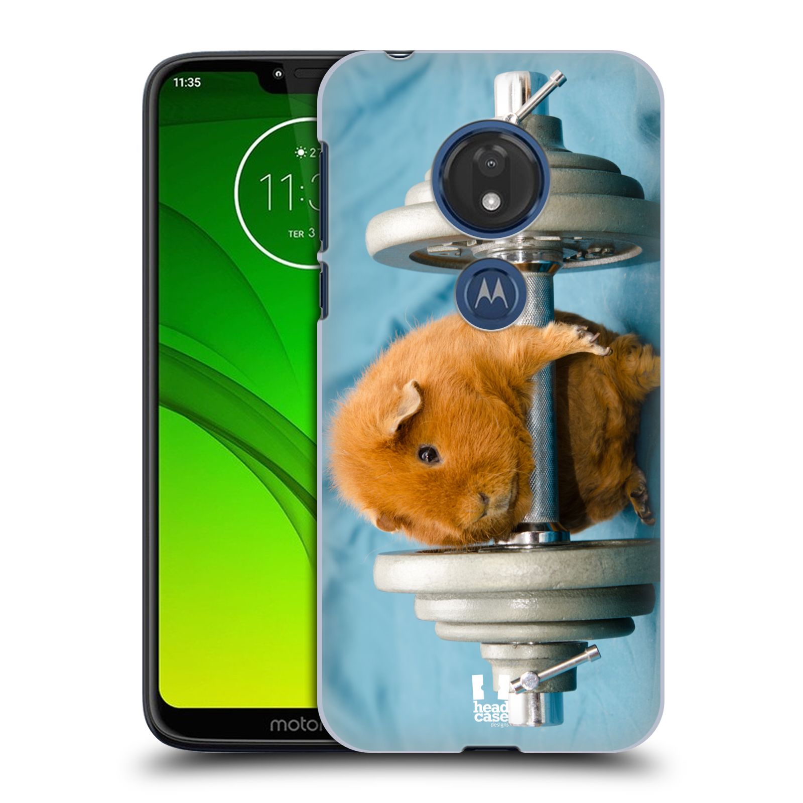 Pouzdro na mobil Motorola Moto G7 Play vzor Legrační zvířátka křeček/morče silák