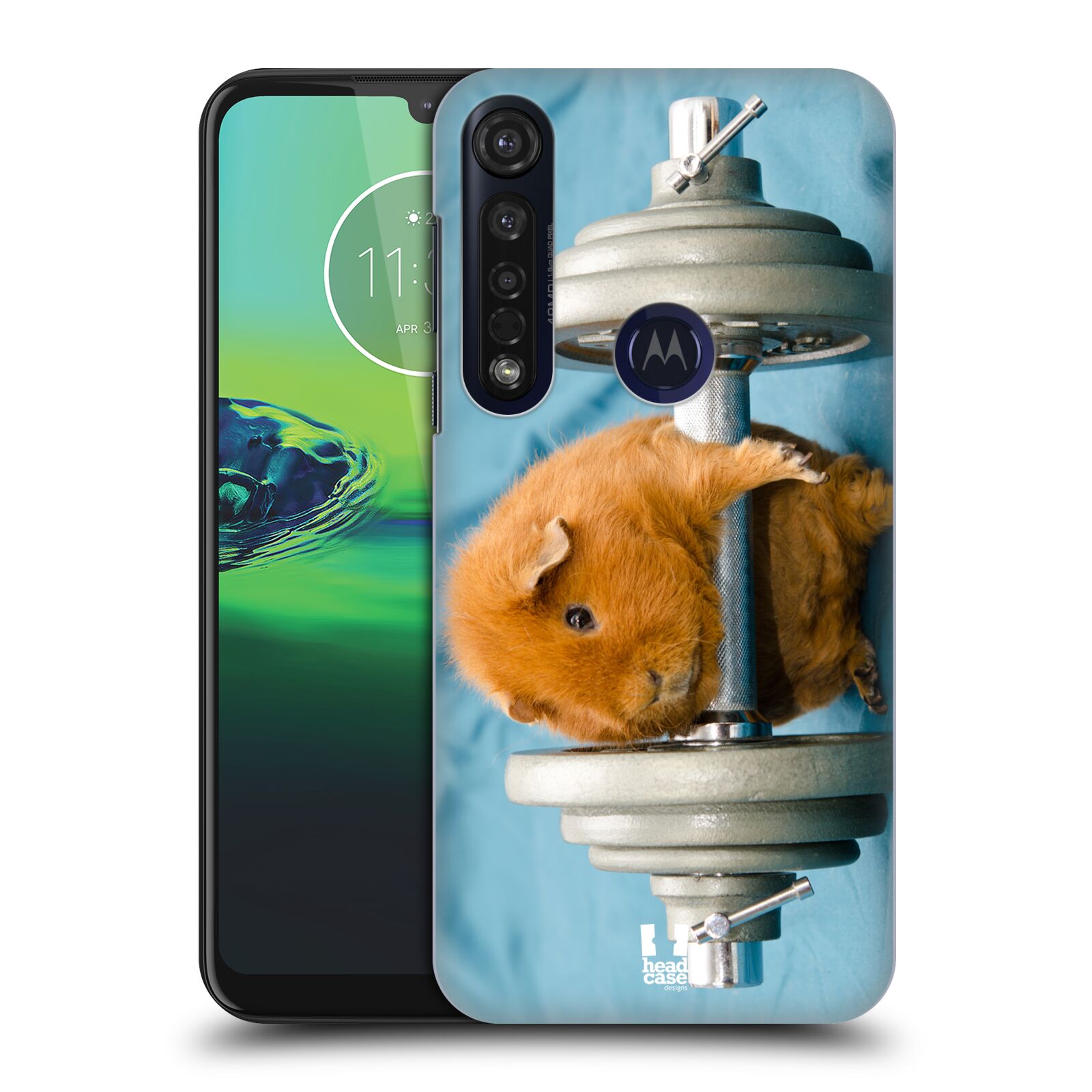 Pouzdro na mobil Motorola Moto G8 PLUS - HEAD CASE - vzor Legrační zvířátka křeček/morče silák