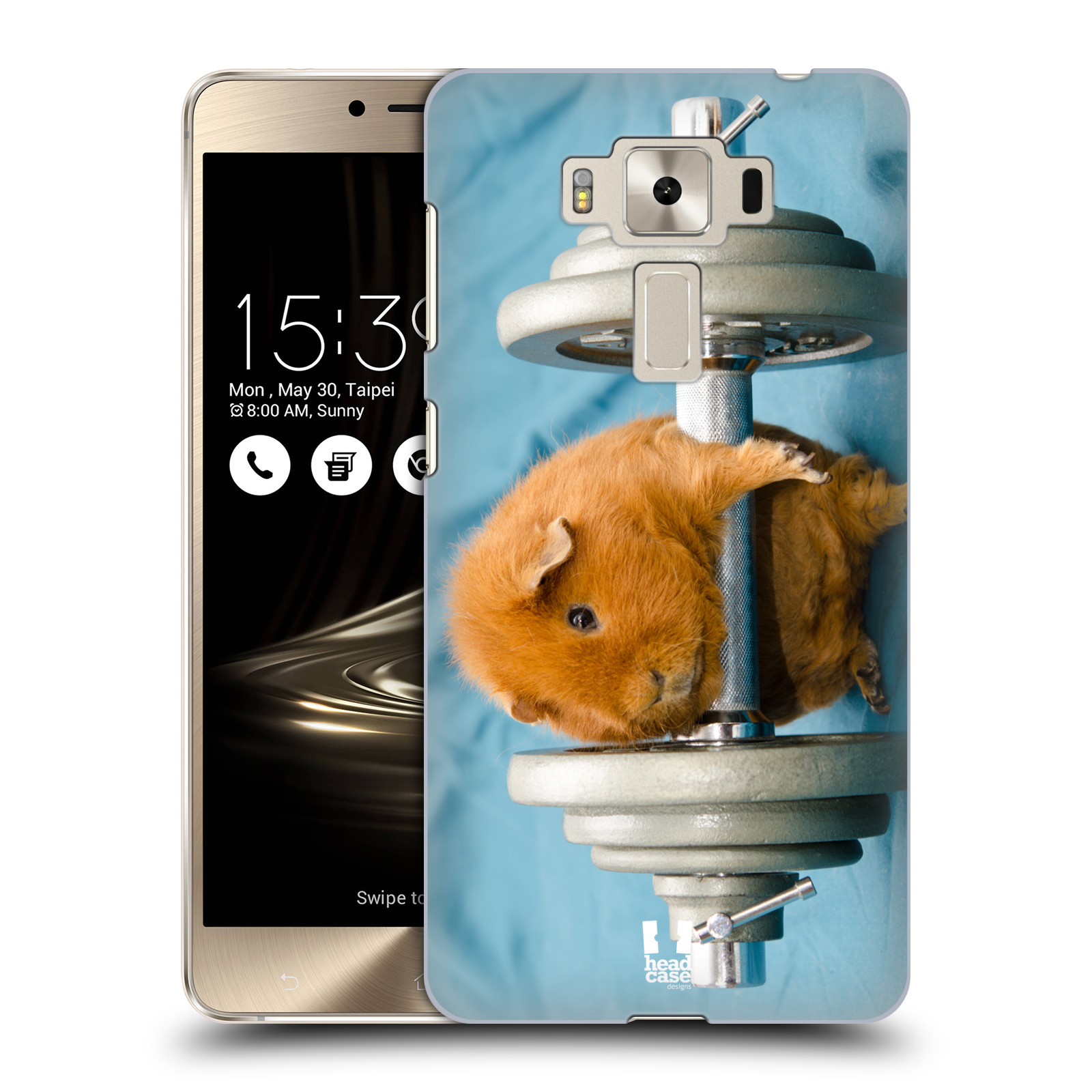 HEAD CASE plastový obal na mobil Asus Zenfone 3 DELUXE ZS550KL vzor Legrační zvířátka křeček/morče silák