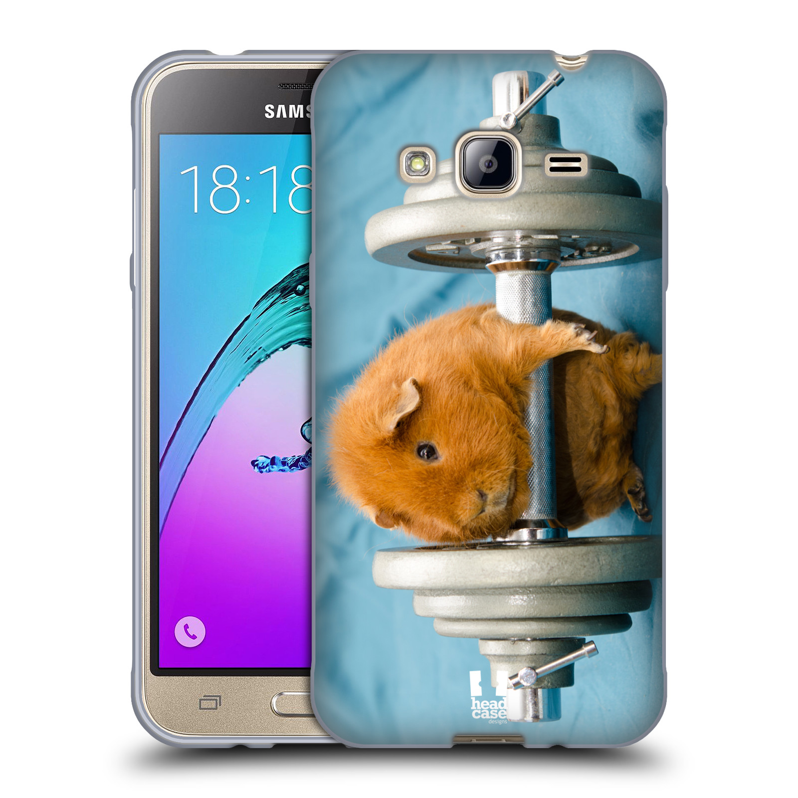 HEAD CASE silikonový obal na mobil Samsung Galaxy J3, J3 2016 vzor Legrační zvířátka křeček/morče silák