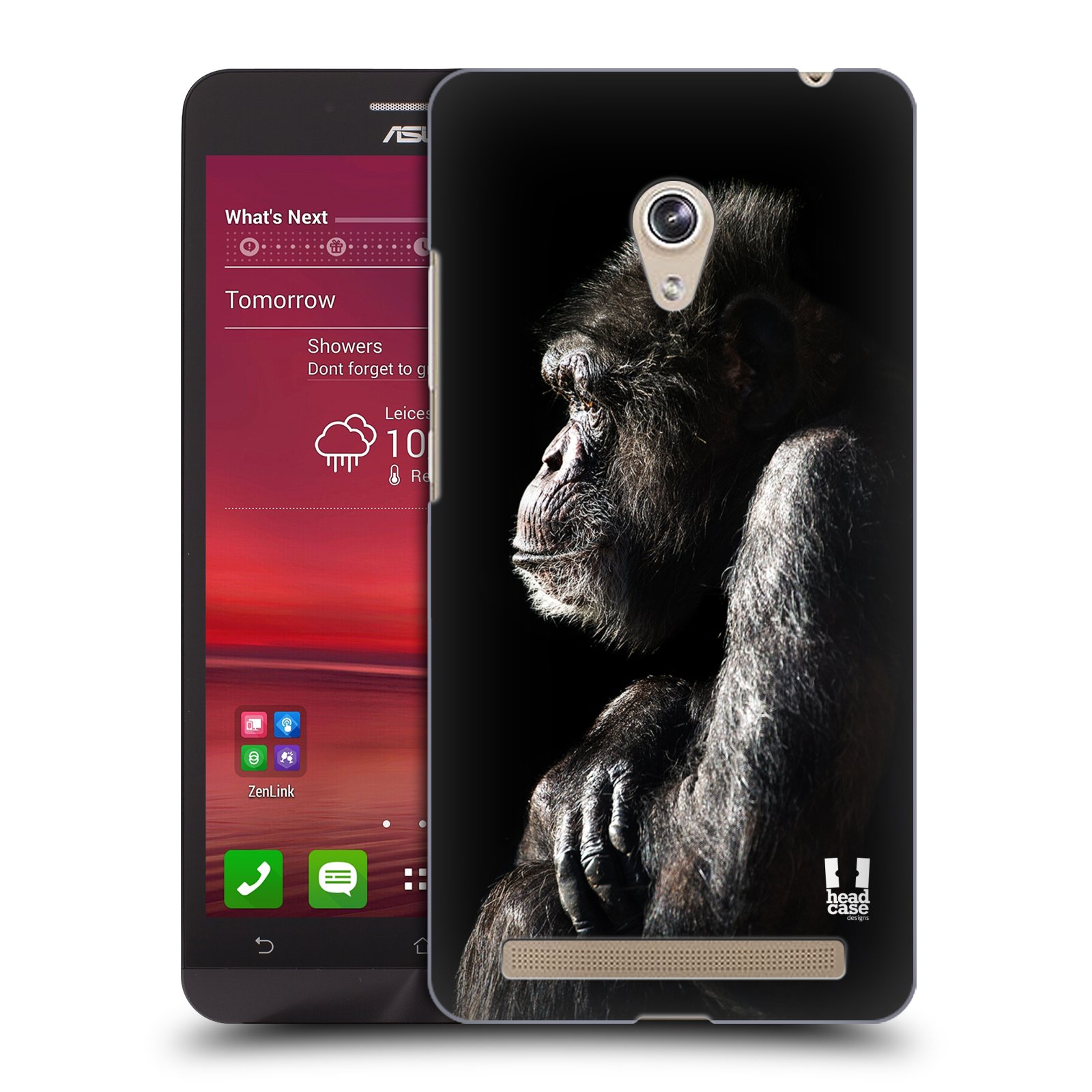 HEAD CASE plastový obal na mobil Asus Zenfone 6 vzor Divočina, Divoký život a zvířata foto ŠIMPANZ