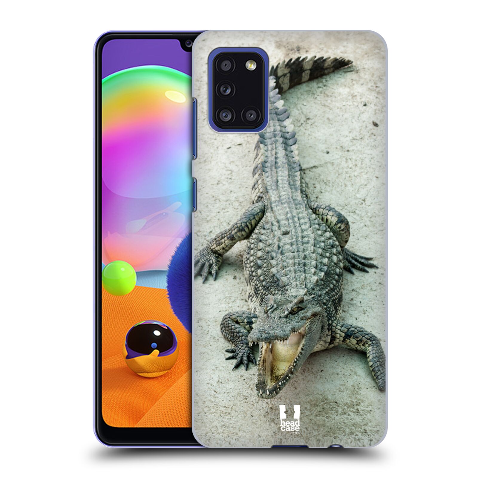 Zadní kryt na mobil Samsung Galaxy A31 vzor Divočina, Divoký život a zvířata foto KROKODÝL, KAJMAN