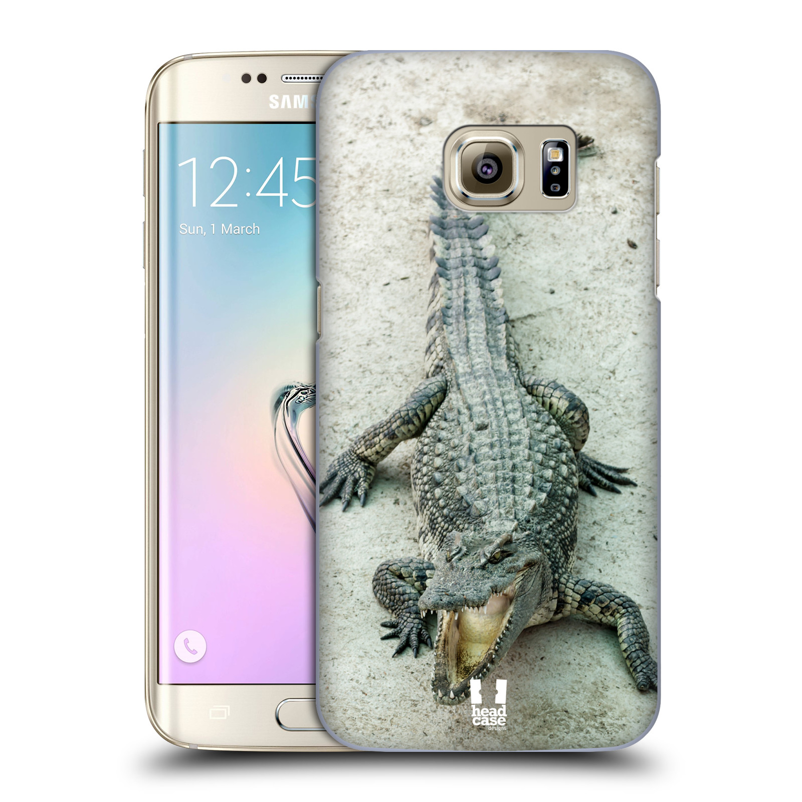 HEAD CASE plastový obal na mobil SAMSUNG GALAXY S7 EDGE vzor Divočina, Divoký život a zvířata foto KROKODÝL, KAJMAN