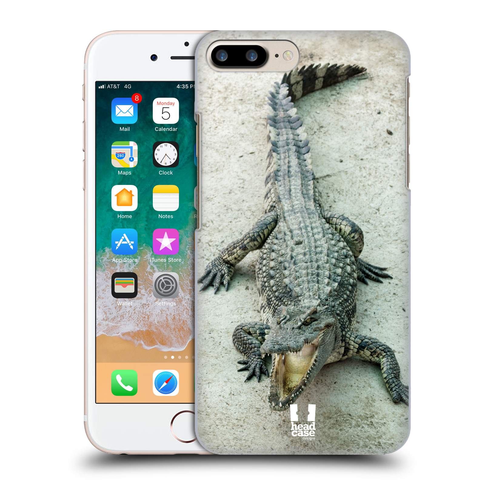 HEAD CASE plastový obal na mobil Apple Iphone 7 PLUS vzor Divočina, Divoký život a zvířata foto KROKODÝL, KAJMAN