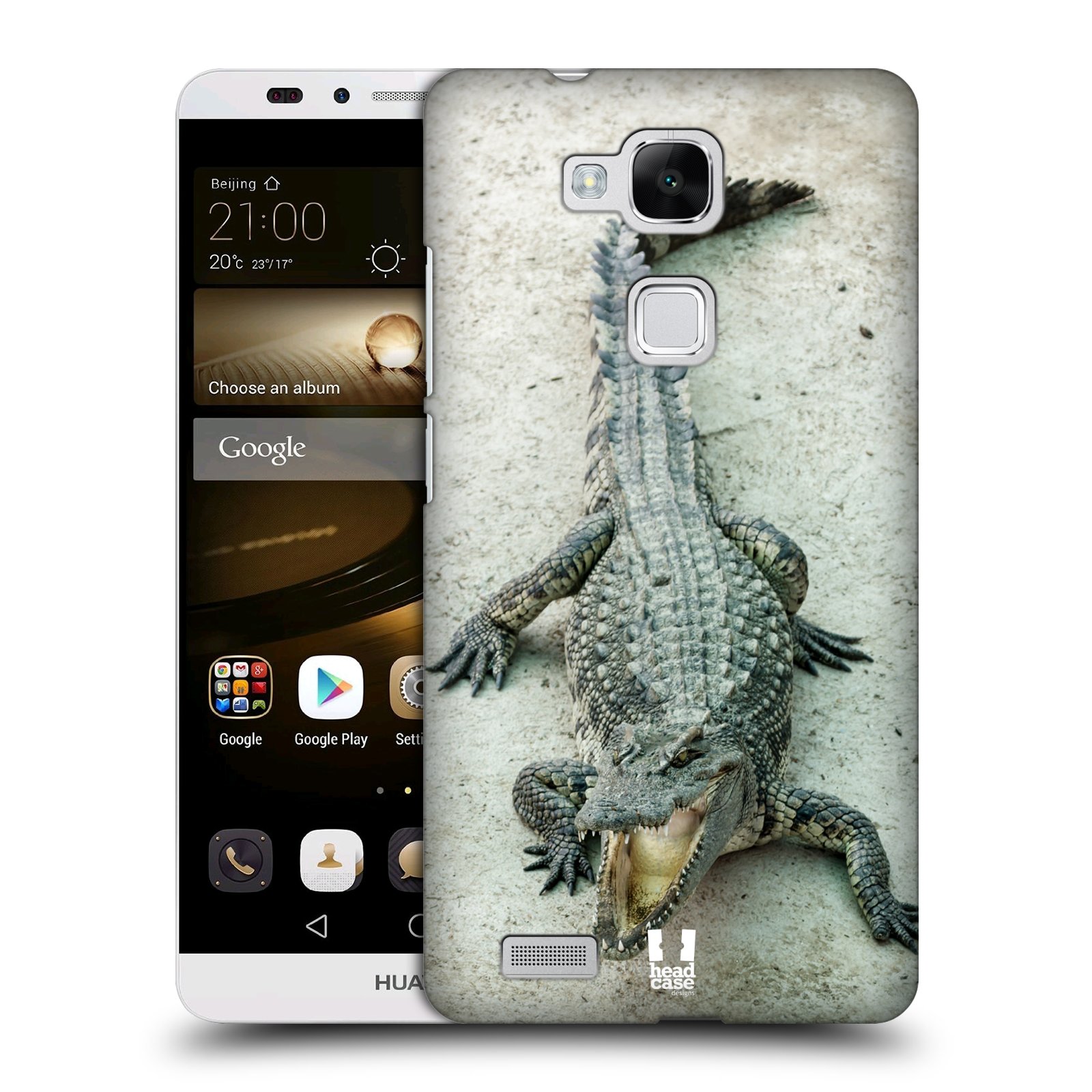 HEAD CASE plastový obal na mobil Huawei Mate 7 vzor Divočina, Divoký život a zvířata foto KROKODÝL, KAJMAN
