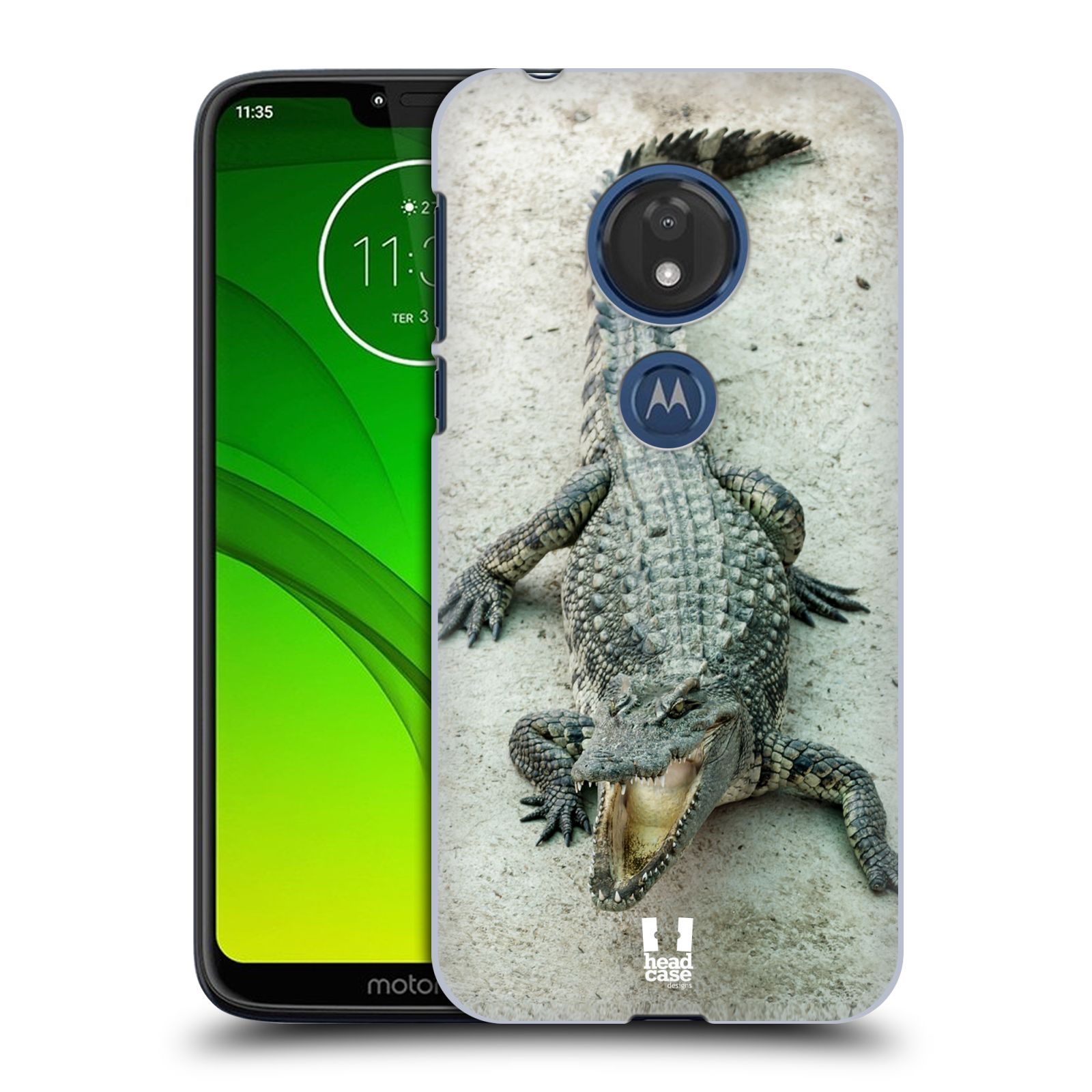 Pouzdro na mobil Motorola Moto G7 Play vzor Divočina, Divoký život a zvířata foto KROKODÝL, KAJMAN