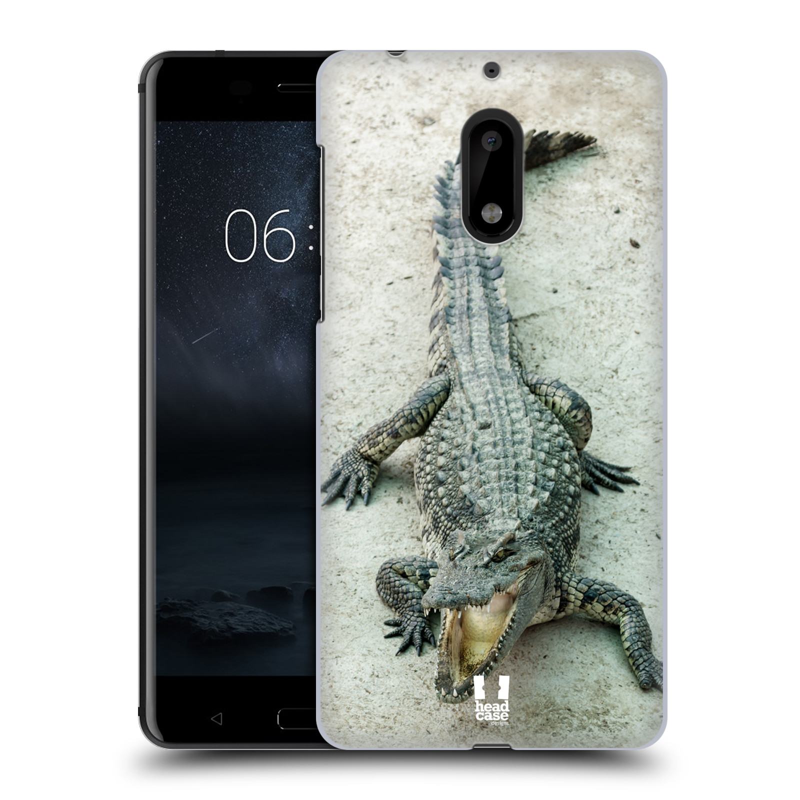 HEAD CASE plastový obal na mobil Nokia 6 vzor Divočina, Divoký život a zvířata foto KROKODÝL, KAJMAN