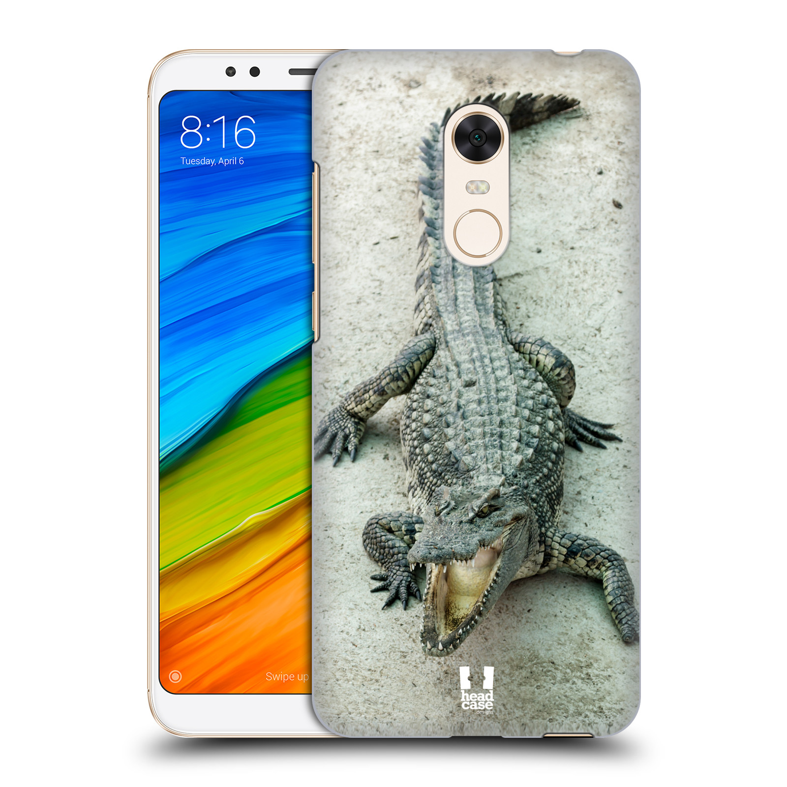HEAD CASE plastový obal na mobil Xiaomi Redmi 5 PLUS vzor Divočina, Divoký život a zvířata foto KROKODÝL, KAJMAN