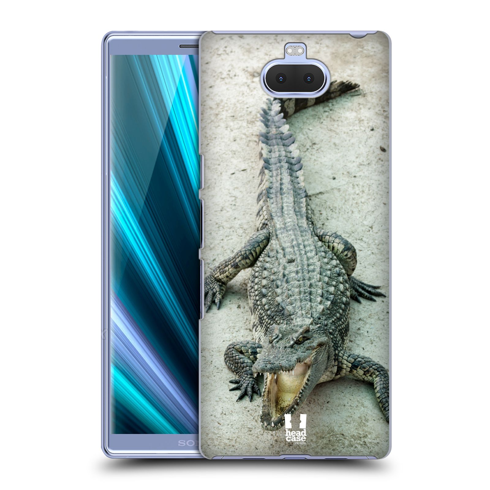 Pouzdro na mobil Sony Xperia 10 - Head Case - vzor Divočina, Divoký život a zvířata foto KROKODÝL, KAJMAN