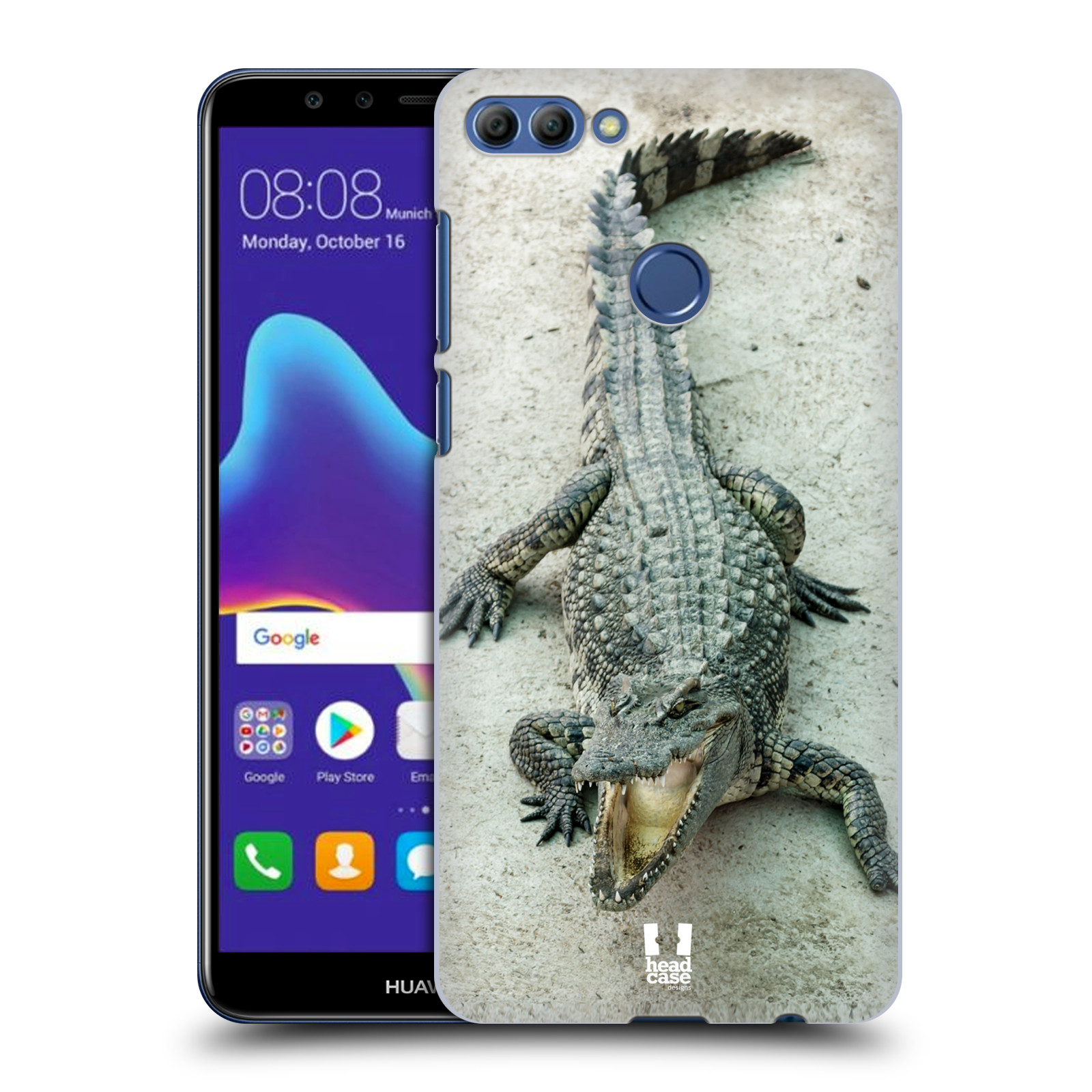 HEAD CASE plastový obal na mobil Huawei Y9 2018 vzor Divočina, Divoký život a zvířata foto KROKODÝL, KAJMAN