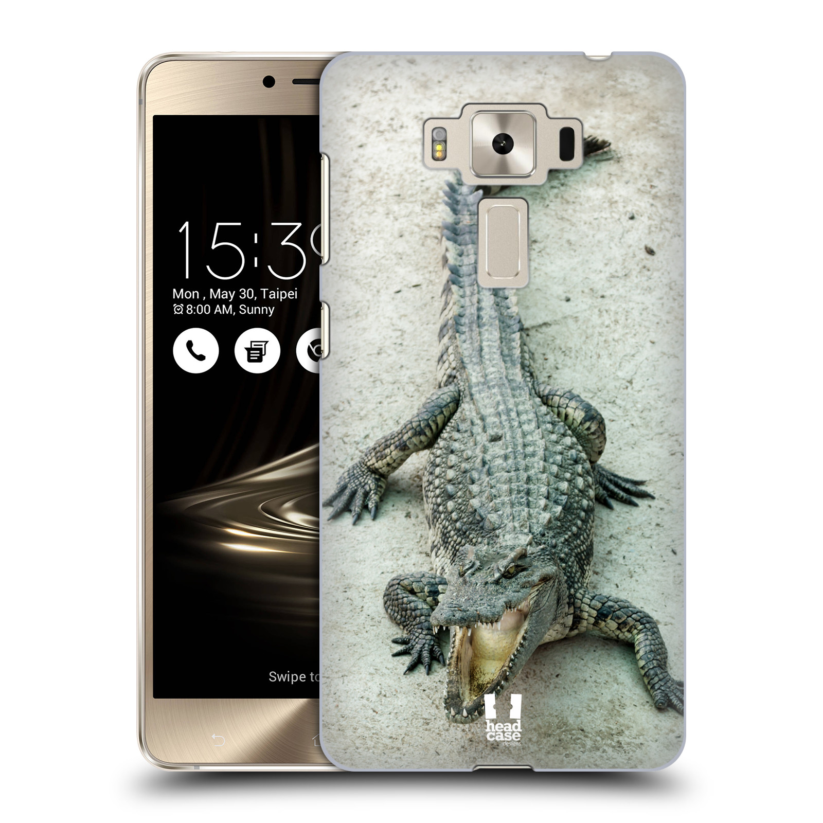 HEAD CASE plastový obal na mobil Asus Zenfone 3 DELUXE ZS550KL vzor Divočina, Divoký život a zvířata foto KROKODÝL, KAJMAN