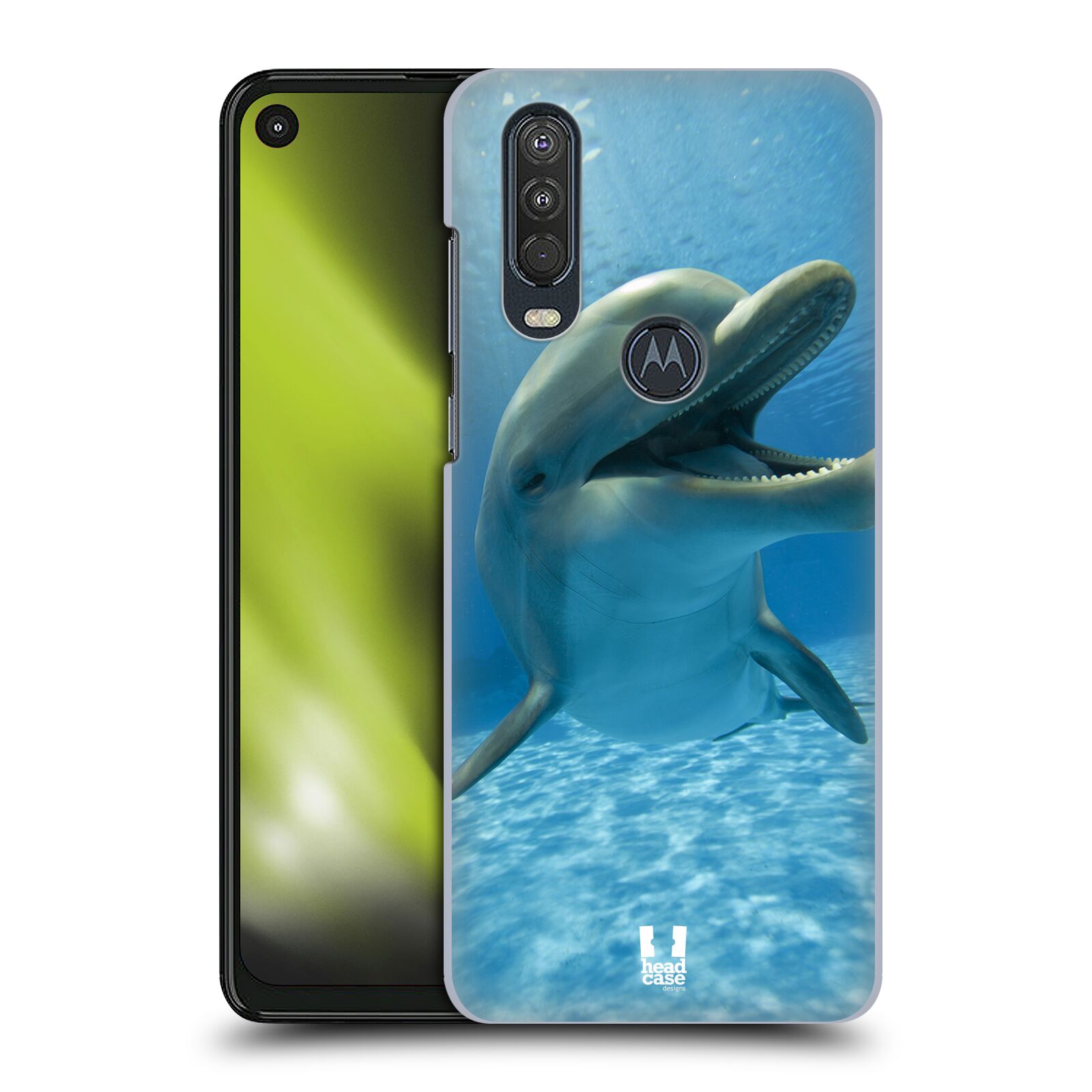Zadní obal pro mobil Motorola One Action - HEAD CASE - Svět zvířat delfín v moři