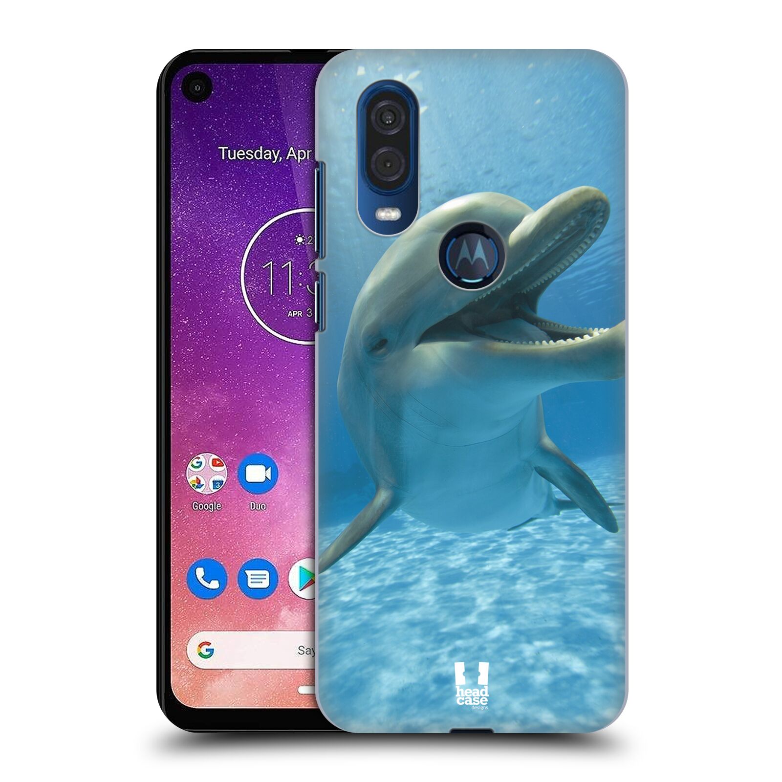 Zadní obal pro mobil Motorola One Vision - HEAD CASE - Svět zvířat delfín v moři