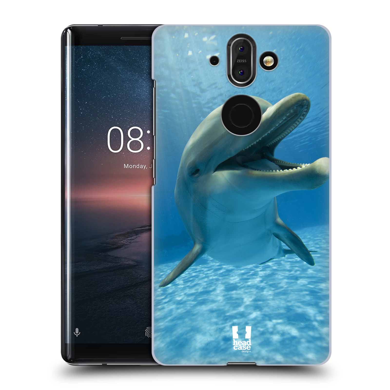 Zadní obal pro mobil Nokia 8 Sirocco - HEAD CASE - Svět zvířat delfín v moři
