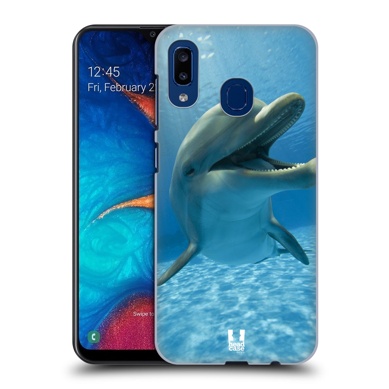 Zadní obal pro mobil Samsung Galaxy A20 - HEAD CASE - Svět zvířat delfín v moři