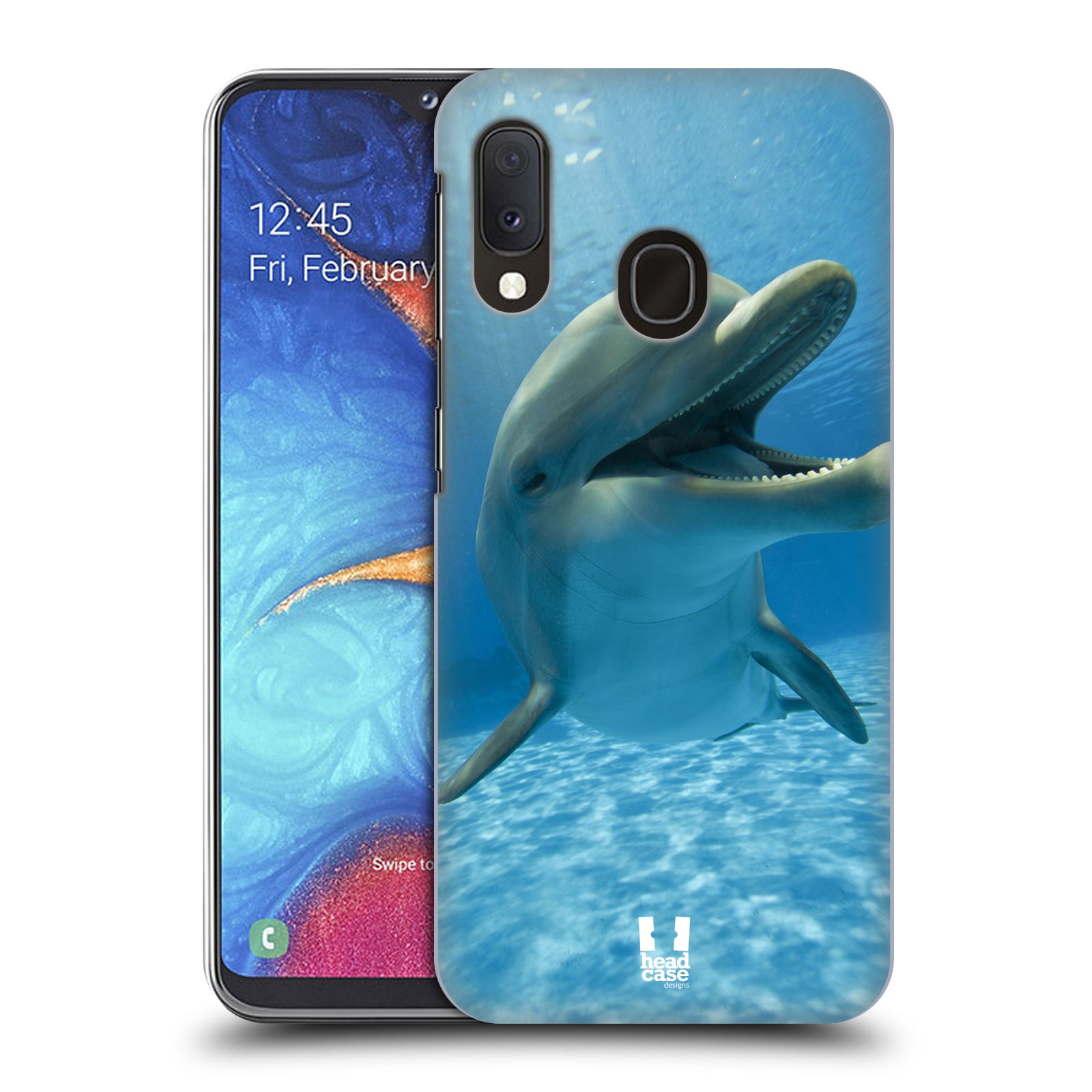 Zadní obal pro mobil Samsung Galaxy A20E - HEAD CASE - Svět zvířat delfín v moři