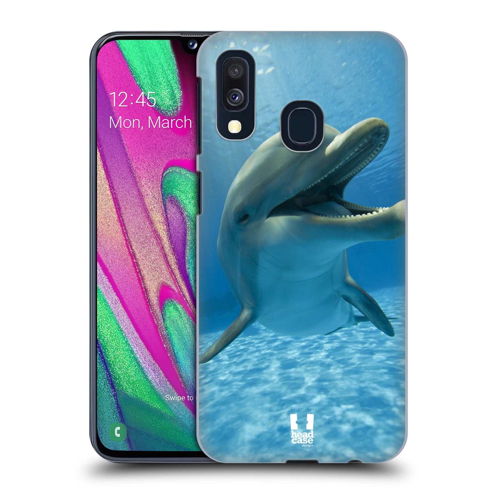 Zadní obal pro mobil Samsung Galaxy A40 - HEAD CASE - Svět zvířat delfín v moři